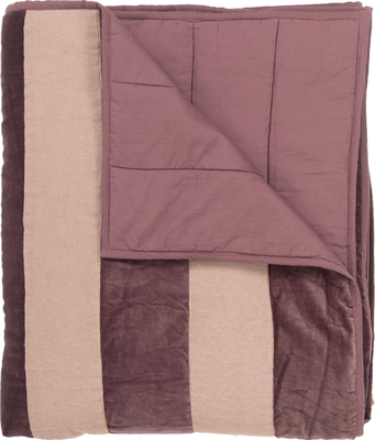 mulberry Striped Bedspread 220x240cm